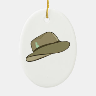 Fedora Pet Keramisch Ornament
