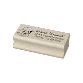 Fedora Pet TFrench Coat Man Adres Rubberstempel (Stempel)