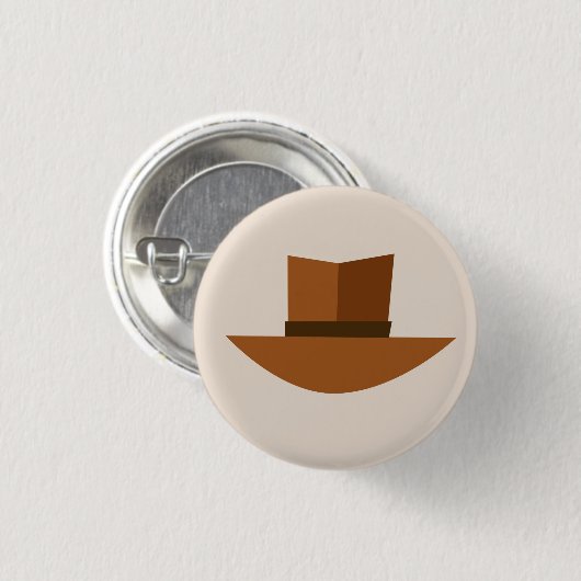 Fedora Pin Ronde Button 3,2 Cm (Voorkant /achterkant)