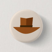 Fedora Pin Ronde Button 3,2 Cm (Voorkant)