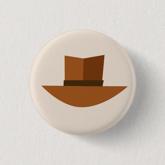 Fedora Pin Ronde Button 3,2 Cm (Voorkant)