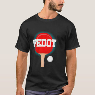 Fedot Naam Jongens Tafeltennis Ping Pong Spel Rack T-shirt