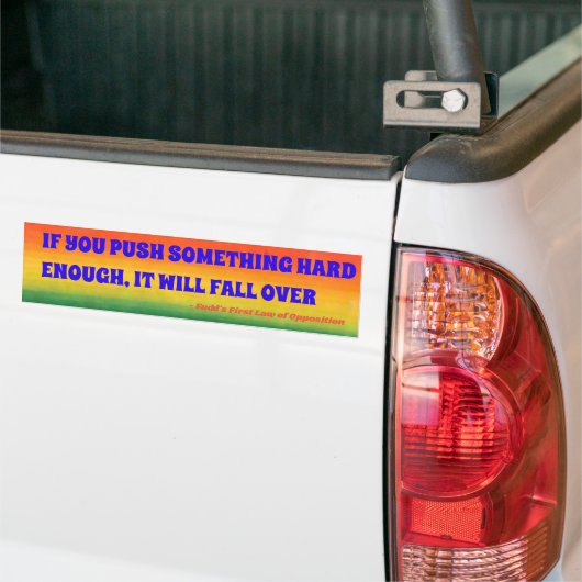 Fed's eerste wet op de oppositieleiders bumpersticker (Op Truck)