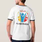 FedSERVES Mannen Ringer T-shirt met Logo (Achterkant)