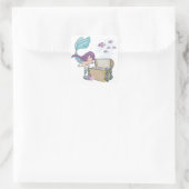 fee, blauwe fee vierkante sticker (Tas)