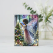  fee decoreren van de kerstboom feestdagenkaart (Staand voorkant)