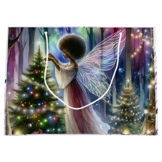 fee decoreren van de kerstboom groot cadeauzakje (Voorkant)