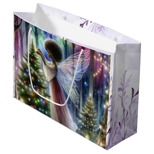  fee decoreren van de kerstboom groot cadeauzakje (Voorkant Gekanteld)