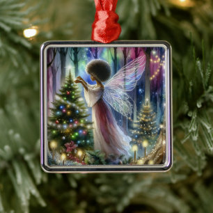  fee decoreren van de kerstboom metalen ornament