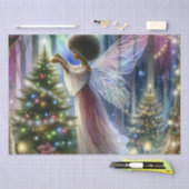  fee decoreren van de kerstboom tissuepapier (Craft)