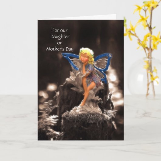 Fee - Dochter op Moederdag Kaart (Gele Bloem)