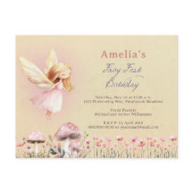 Fee Eerste Thema Meisje 1e Verjaardagsfeestje Cust