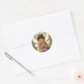 Fee en Draak | Chibi Anime Sprookje Ronde Sticker (Envelop)