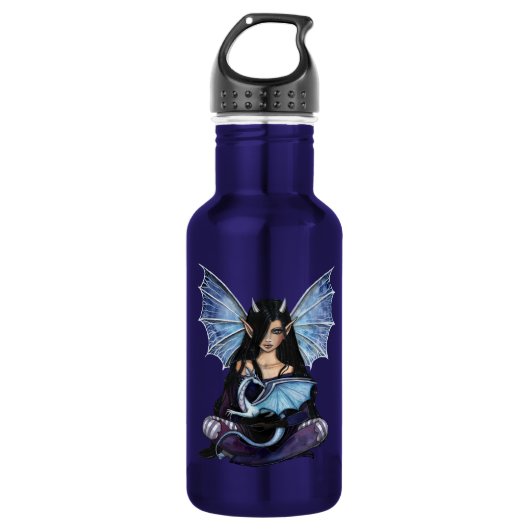 Fee en Draak Fantasie Maatwerk Waterfles (Voorkant)