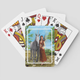 Fee en eenhoorn pokerkaarten