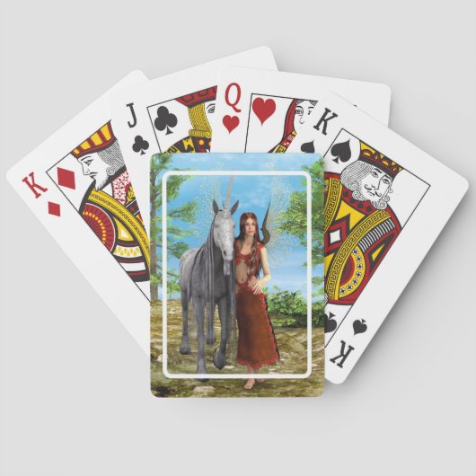Fee en eenhoorn pokerkaarten (Achterkant)