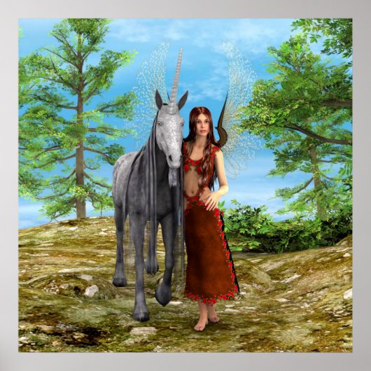 Fee en eenhoorn poster (Voorkant)