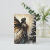 Fee en Kerstboom Briefkaart (Staand voorkant)