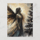 Fee en Kerstboom Briefkaart (Voorkant)