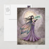 Fee en Libelle Mistiche Fantasie Kunst Briefkaart (Voorkant / Achterkant)
