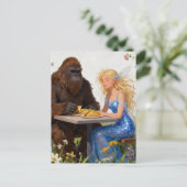Fee- en Sasquatch-picknick Briefkaart (Staand voorkant)