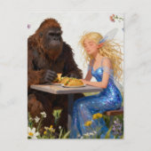 Fee- en Sasquatch-picknick Briefkaart (Voorkant)
