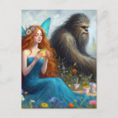 Fee- en Sasquatch-picknick Briefkaart (Voorkant)
