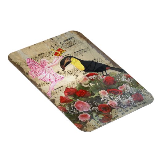  fee en vogelcollage magneet (Rechterzijde)