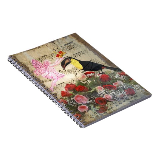  fee en vogelcollage notitieboek (Rechterzijde)