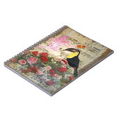  fee en vogelcollage notitieboek (Linkerzijde)