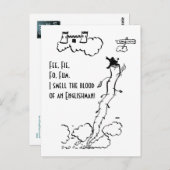 Fee, Fie, Fo, Fum. Briefkaart (Voorkant / Achterkant)