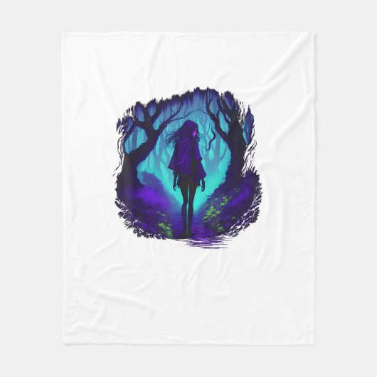 Fee Gotische Emo Goblincore Esthetiek Bos Grafi Fleece Deken (Voorkant)