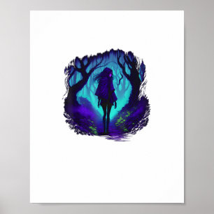 Fee Gotische Emo Goblincore Esthetiek Bos Grafi Poster