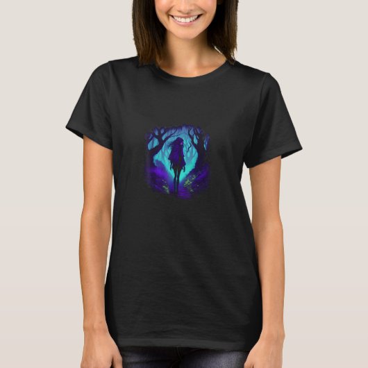 Fee Gotische Emo Goblincore Esthetiek Bos Grafi T-shirt (Voorkant)