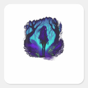 Fee Gotische Emo Goblincore Esthetiek  Bos Grafi Vierkante Sticker