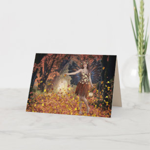FEE HERFST FANTASY ART VERJAARDAG KAART