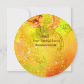 Fee in de nacht goud geel blauw rood glinstert kaart (Achterkant)