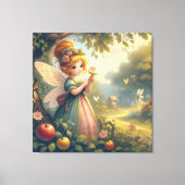 Fee in de tuin canvas afdruk (Voorkant)