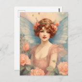 fee in Roos Garden Briefkaart (Voorkant / Achterkant)