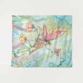  fee met Butterfly Waterverf Art Wandkleed (Voorkant (horizontaal))
