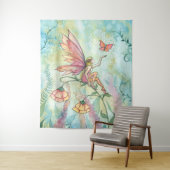 fee met Butterfly Waterverf Art Wandkleed (In situ)