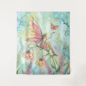  fee met Butterfly Waterverf Art Wandkleed (Voorkant)