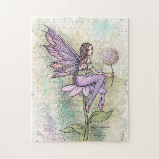 Fee met paardenbloem van Molly Harrison Legpuzzel (Verticaal)