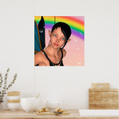 Fee onder Regenboog Poster (Keuken)