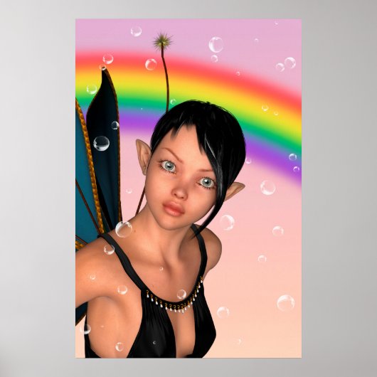 Fee onder Regenboog Poster (Voorkant)