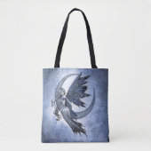 Fee op halvemaan fantasie kunst tote bag (Voorkant)