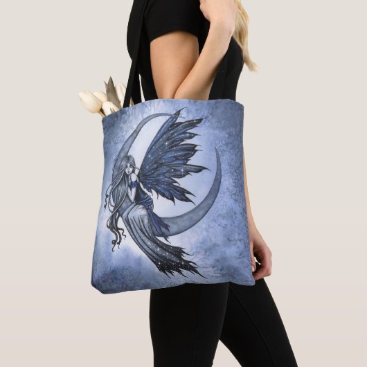 Fee op halvemaan fantasie kunst tote bag (Dichtbij)