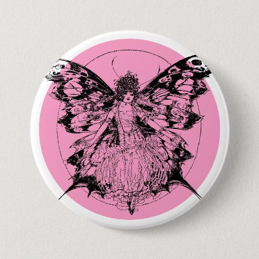 Fee Ronde Button 7,6 Cm (Voorkant)