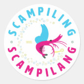 Fee Scampi Ronde Sticker (Voorkant)