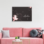 Fee-tabel voor een kleine dochterkamer canvas afdruk (Insitu (Woonkamer))